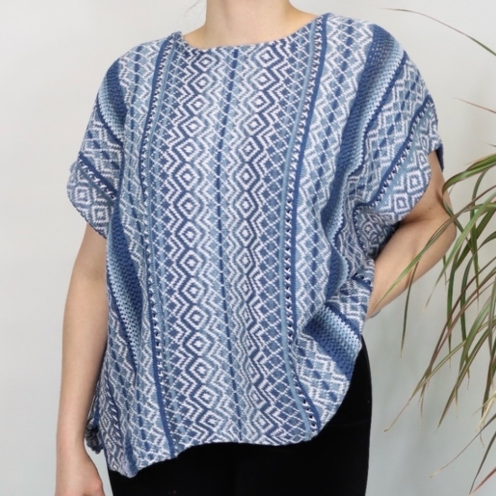 Orvis Cottagecore Dolman Knit Vest Blouse Size Large